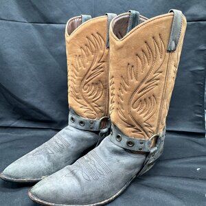 Vintage Women's Leather 2 Tone Western Cowgirl Boots Size about 8.5  No Markings